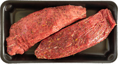 Meat Service Counter USDA Choice Beef Chuck Tender Steak Seasoned - 1 LB