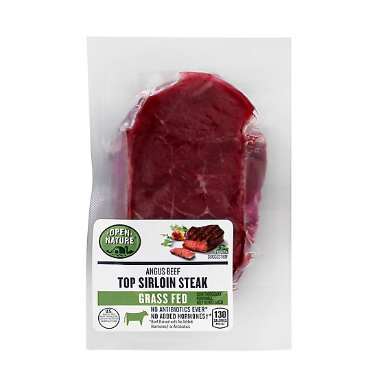 Open Nature Beef Grass Fed Angus Top Sirloin Steak - 1 Lb