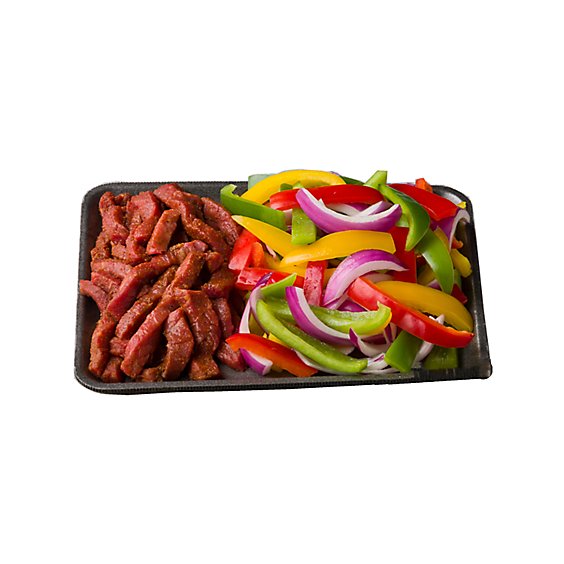 USDA Choice Beef Fajitas With Vegetables Service Case - 1 Lb