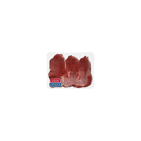 Meat Counter Beef USDA Choice Bottom Round Steak Thin Carne Asada Service Case - 1 LB