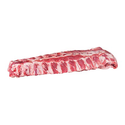 Pork Ribs Back Ribs Extra Meaty Service Case - 3 Lb - Image 1