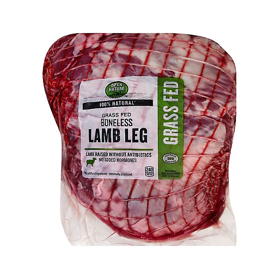 Open Nature Lamb Leg Boneless Service Case - 3 Lb