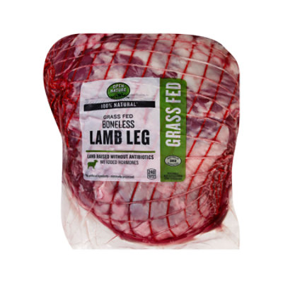 Meat Service Counter Open Nature Lamb Leg Boneless - 3 LB