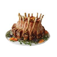Meat Service Counter Pork Loin Roast Crown Rib - 7 Lb