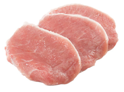 Pork Chop Loin Top Loin Chops Boneless Service Case - 1.5 Lb. - Image 1