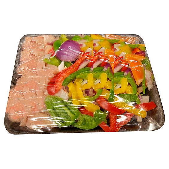 Meat Service Counter Chicken Fajitas With Vegetables - 1.00 LB