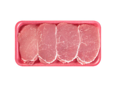 Pork Loin Sirloin Chops Boneless Service Case - 1.5 Lb. - Image 1