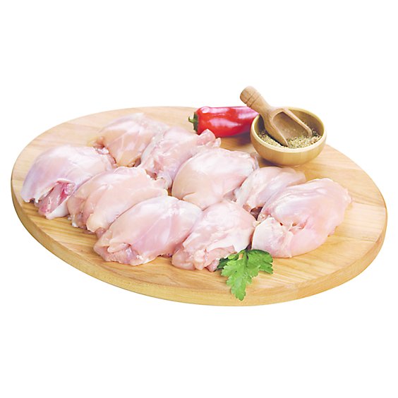 Meat Service Counter Open Nature Chicken Thighs Boneless Skinless Natural - 1.00 LB