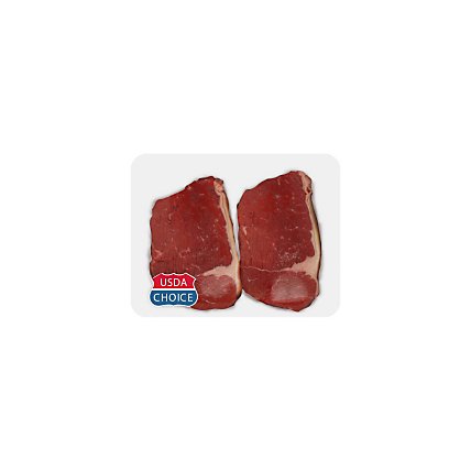 Meat Counter Beef USDA Choice Bottom Round Steak Service Case - 1 LB - Image 1