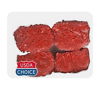 Meat Service Counter USDA Choice Beef Cubed Steak Blade Tenderized - 2 LB