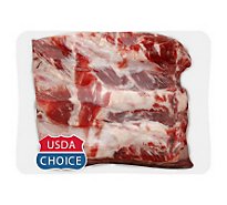 Meat Service Counter USDA Choice Beef Rib Back Ribs - 5 LB
