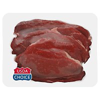 Meat Counter Beef USDA Choice Chuck Cross Rib Steak Thin Cut Service Case - 1 LB - Image 1