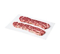 Meat Service Counter USDA Choice Beef Chuck Flanken Style Ribs - 1.50 Lbs.