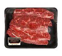 Meat Service Counter USDA Choice Beef Chuck Short Rib Boneless Flanken Style - 1 LB