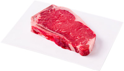 New York Bone In Steak USDA Choice Beef Top Loin Butcher Counter - 1 Lb
