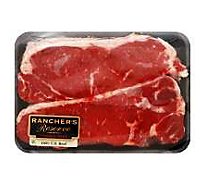 Meat Service Counter USDA Choice Beef Top Loin New York Strip Steak Seasoned - 1 LB