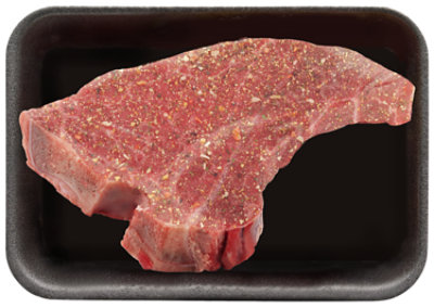 USDA Choice Beef Loin T-Bone Steak Seasoned Service Case - 1.5 Lb.