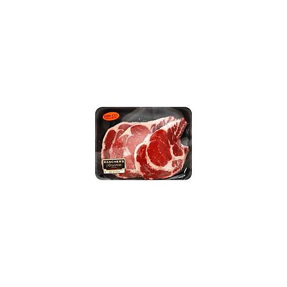 USDA Choice Beef Ribeye Steak Bone In Thin Service Case - 1 Lb