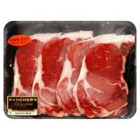 Meat Service Counter USDA Choice Beef Ribeye Steak Boneless Thin Cut - 1 LB
