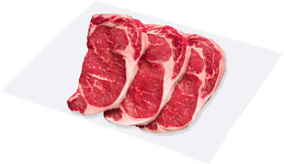 Meat Service Counter USDA Choice Beef Ribeye Steak Boneless Thin Cut - 1 LB