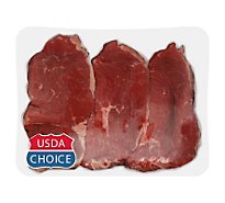 Meat Service Counter USDA Choice Beef Bottom Round Steak Thin Cut - 1 LB