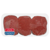 USDA Choice Beef Eye of Round Steak Service Case - 1.00 Lb
