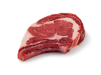 Meat Service Counter USDA Choice Prime Beef Ribeye Steak Bone In - 1.50 Lbs.