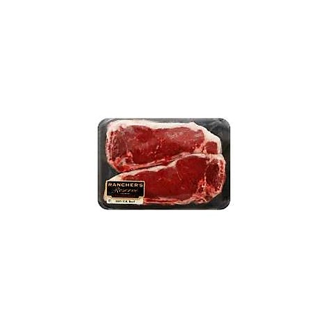 Meat Service Counter USDA Choice Beef Loin New York Strip Steak Dry Aged Bone In - 1 LB