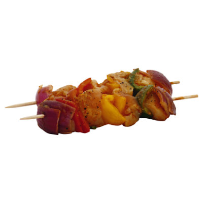  Meat Service Counter Kabobs Chicken With Vegetables Marinated 1 Count - 0.75 LB 