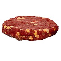 Meat Service Counter Ground Beef Hamburger Patties Gourmet Cheddar & Bacon 1 Count - 5 Oz. - Image 1