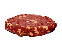 Meat Service Counter Ground Beef Hamburger Patties Gourmet Cheddar & Bacon 1 Count - 5 Oz.