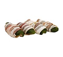 Meat Service Counter Bacon Wrapped Jalapenos Peppers - 1 LB