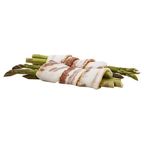 Meat Service Counter Sides Asparagus Bacon Wrapped - 1.00 LB