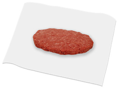 Meat Service Counter Ground Beef Pub Burger Plain 1 Count - 6 Oz