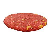 Meat Service Counter Ground Beef Pub Burger Cheddar 1 Count - 6 Oz