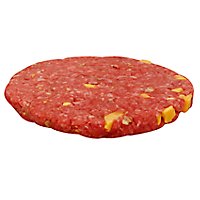 Meat Service Counter Ground Beef Pub Burger Cheddar 1 Count - 6 Oz - Image 1