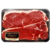 Meat Service Counter Beef New York Steaks Boneless Seasoned - 1 LB