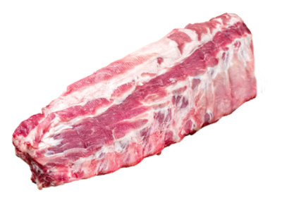 Pork Loin Back Ribs Previously Frozen Service Case - 3 Lb - Image 1