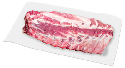 Pork Loin Back Ribs Previously Frozen Service Case - 3 Lb