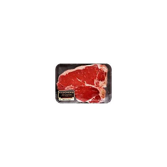 Meat Counter Beef USDA Choice Loin Porterhouse Steak Service Case - 4.50 LB