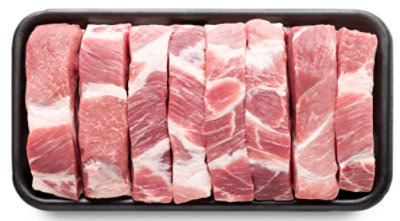 Meat Counter Pork Shoulder Country Style Ribs Boneless Over 3lbs Service Case - 3 LB - Image 1
