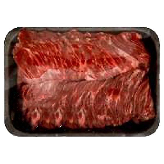Meat Counter Beef USDA Choice Skirt Steak Marinated Carne Asada Service Case - 1.50 LB