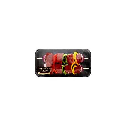 Meat Counter Kabobs Beef With Vegetables Mango Teriyaki Service Case 1 Count - 0.75 LB - Image 1
