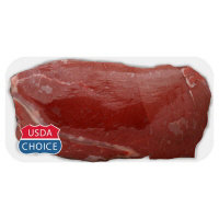 Beef USDA Choice Top Round Steak Thick Cut Service Case - 3 Lb