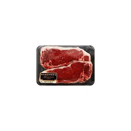 Meat Service Counter USDA Choice Beef Top Loin New York Strip Steak Bone In - 2.50 LB - Image 1
