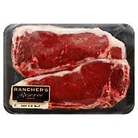 Meat Service Counter USDA Choice Beef Top Loin New York Strip Steak Bone In - 2.50 LB - Image 1