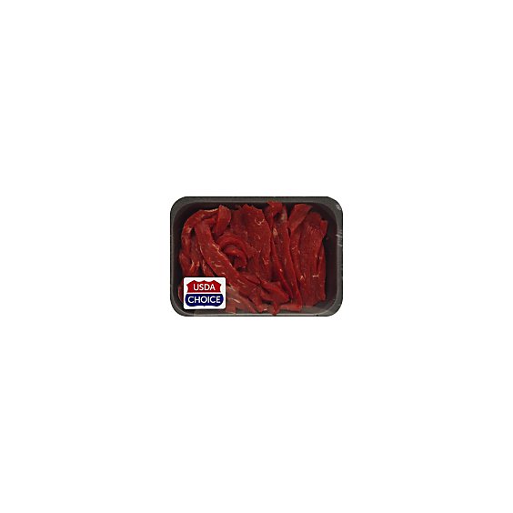 Meat Counter Beef USDA Choice Top Sirloin Strip Steak Boneless Service Case - 1.50 LB