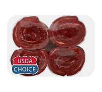 Meat Service Counter USDA Choice Beef Flank Steak Rolled Stuffed Provolone Spinach - 1 LB