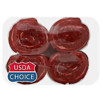 Meat Service Counter USDA Choice Beef Flank Steak Rolled Stuffed Provolone Spinach - 1 LB - Image 1