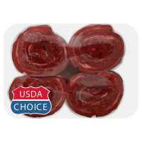 Meat Service Counter USDA Choice Beef Flank Steak Rolled Stuffed Provolone Spinach - 1 LB